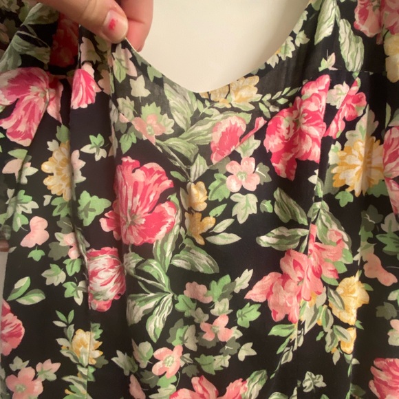 Laura Ashley Pink Red Maxi Sundress with Puff Sleeves for Weddings - Picture 4 of 6